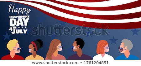 Foto stock: Flag On Face