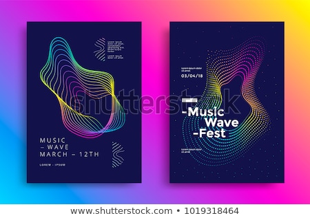 Zdjęcia stock: Abstract Vector Shiny Background Design With Sound Waves