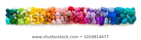 Foto stock: Colored Threads For Needlework In The Basket