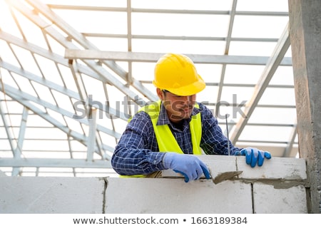 Stock foto: Bricklaying Montage