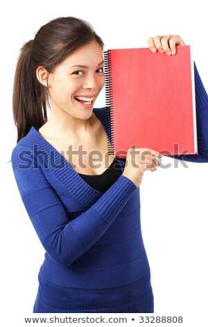 Portrait Of Girl Holding Spiral Notebook Stock foto © Maridav