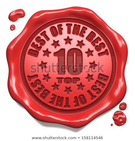 Foto stock: Top 10 In Charts - Stamp On Red Wax Seal