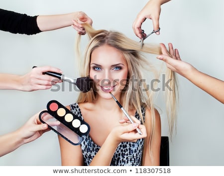 Foto stock: Portrait Of The Young Blond Woman With Make Up