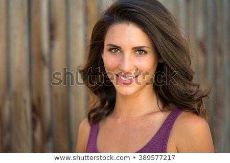 Stock fotó: Beautiful Brunette Woman Outdoors