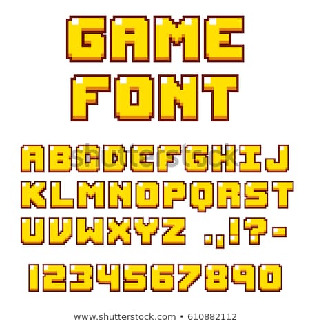 Imagine de stoc: Pixel Art Alphabet Font