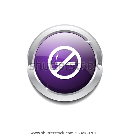 Stock fotó: No Smoking Sign Violet Vector Icon Design