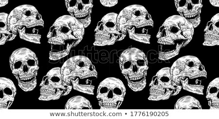 Stockfoto: Old School Tattoo Seamless Pattern On Dark