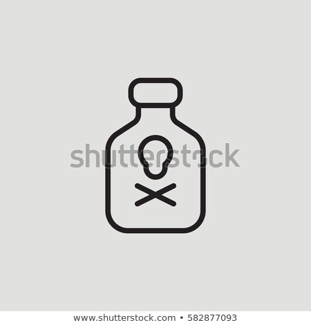 Stock photo: Bottle Of Poison Line Icon