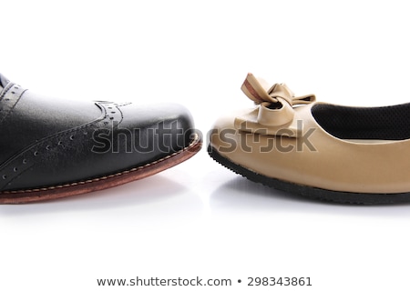 Foto d'archivio: Tip Of Woman Shoes Isolated On White