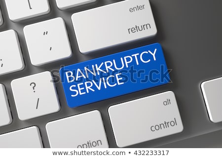 Stok fotoğraf: Bankruptcy Counseling Online - Modern Keyboard Concept 3d