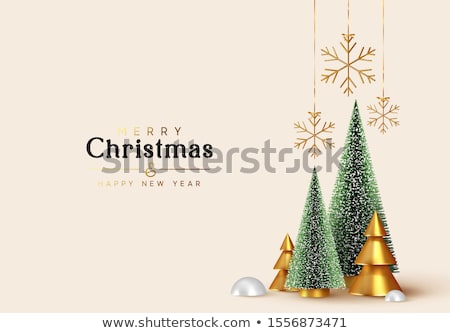 ストックフォト: Christmas Tree Covered By White Vector Of Spruce