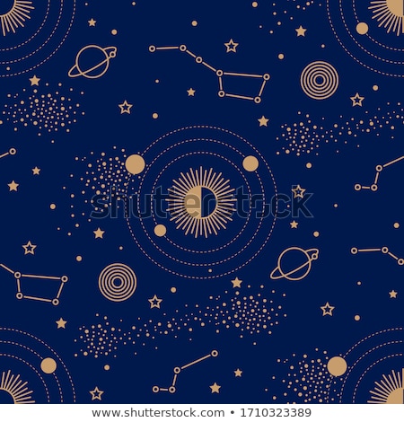 Zdjęcia stock: Planets Of Solar System Seamless Pattern Vector Space Backgroun