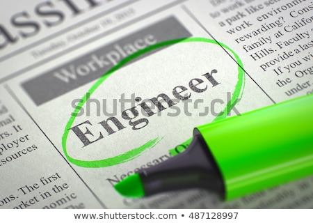 Foto stock: Job Opening Civil Engineer 3d