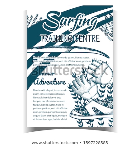 ストックフォト: Gloves For Surfing And Diving Monochrome Vector