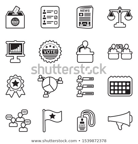 Сток-фото: Voting And Election Collection Icons Set Vector