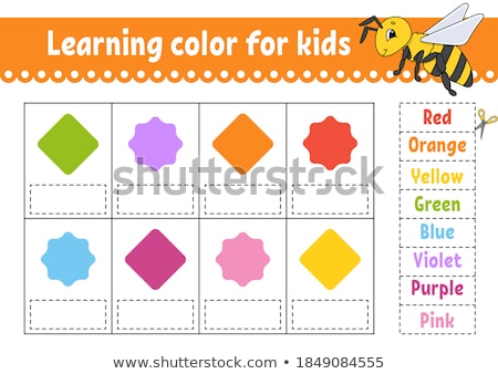 Stockfoto: Basic Colors Set With Cartoon Insect Characters