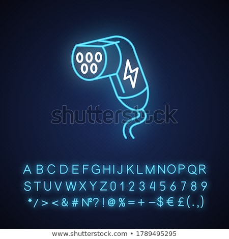 Stock photo: Ev Charging Plug Rgb Color Icon