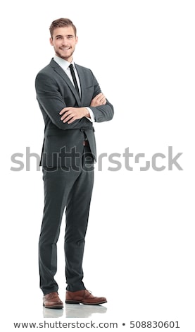 Stockfoto: Young Business Man Full Body Isolated On White Background