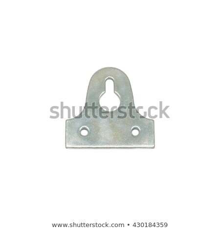 Stockfoto: Macro Of Steel Picture Hook Nailed To Wall