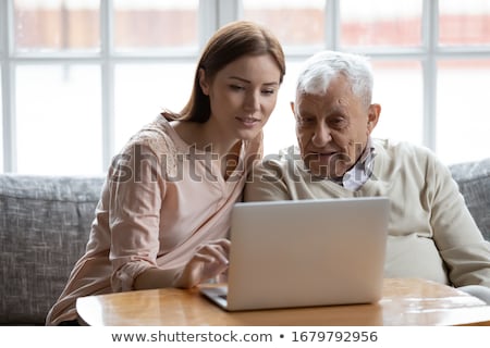 Stock fotó: Help Older People To Buy Online