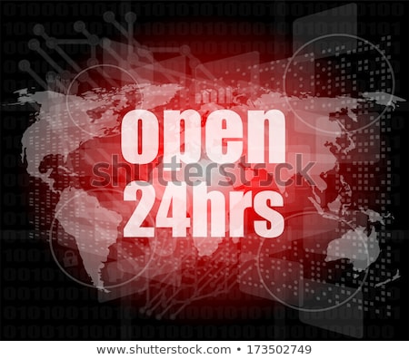 Security Concept Open 24 Hours On Digital Screen Stockfoto © fotoscool