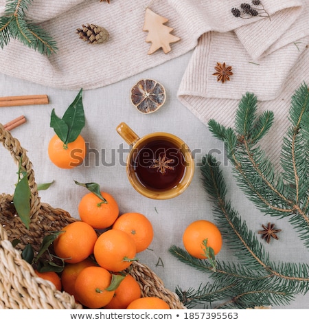 Сток-фото: Tea Orange Cinnamon Christmas Mood