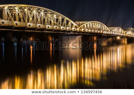 Stock photo: Night View Of Truong Tien Bridge In Hue