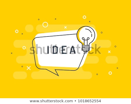 Stok fotoğraf: Think Yellow Yellow Vector Icon Button