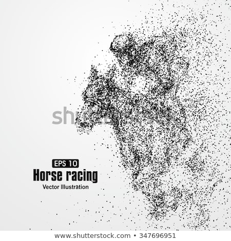 Foto stock: Horse Racing Particle Divergent Composition