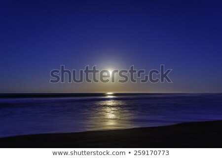 Сток-фото: Big Moon Rising On Night Sky