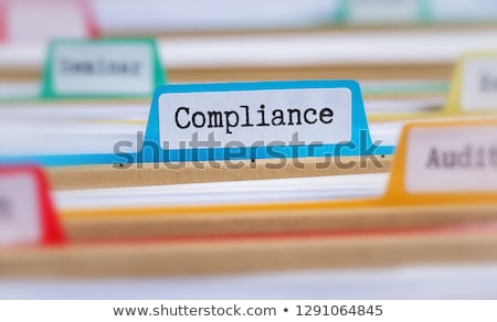 Foto stock: File Folders With A Tab Labeled Regulations