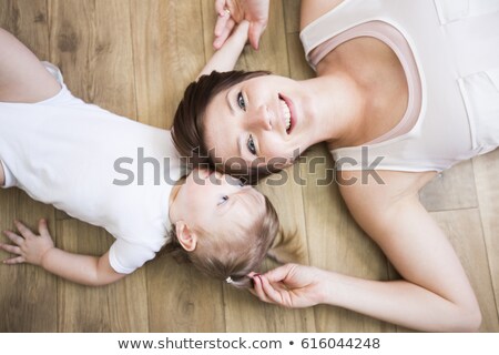 Сток-фото: Nice Shot Of Child And Mother Spending Time Lay At Home