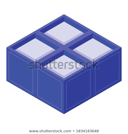 Stok fotoğraf: Number Two From Colorful Plastic Ice Cubes On A Background In A Color Of The Year 2019 Living Coral