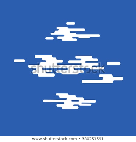 Stock photo: Cloud Abstract White Cloudy Set Isolated On Blue Background Vector Illustration