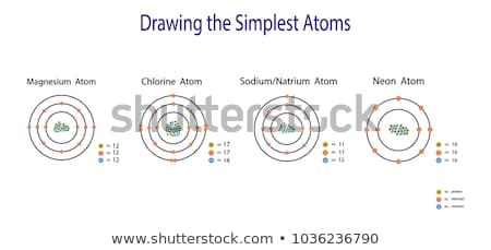 [[stock_photo]]: Neon Atom Diagram Concept