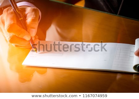 Foto stock: Closeup Of A Cheque