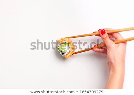 Stock photo: Sticks Keep Sushi With Salmon