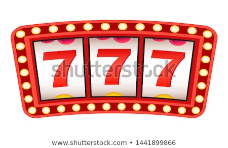 Foto stock: Casino Icon With Sparkling Red Triple Seven