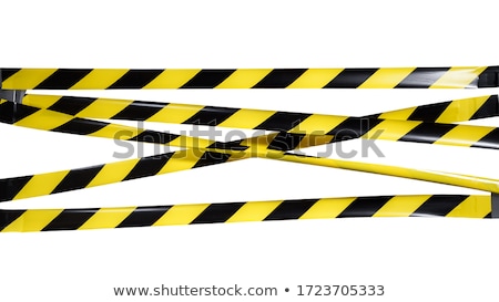 Stock foto: Forbidden Sign Of Quarantine With Crossing Police Lines On A Blurred Background Of Grand Canal In Ve