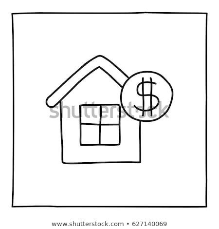 Stok fotoğraf: House On Laptop Icon Simple Real Estate Element Illustration