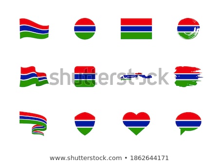 Stock fotó: National Flag Of The Gambia In The Shape Of A Heart And The Inscription I Love Gambia Vector Illust