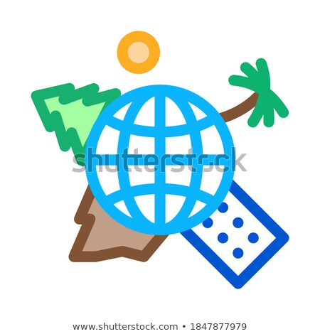 ストックフォト: Human Geography Science Icon Vector Outline Illustration