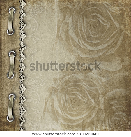 Stock foto: Vintage Cover For Album With Gold Lace