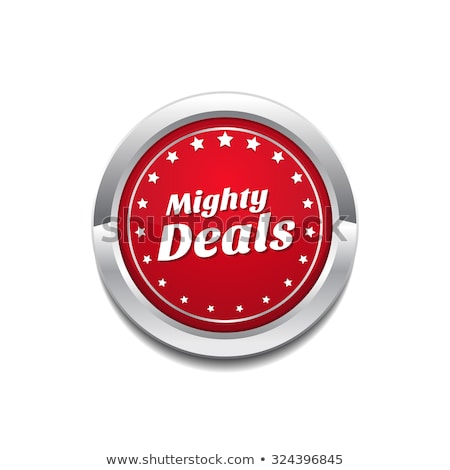 Zdjęcia stock: Mighty Deals Red Vector Icon Button