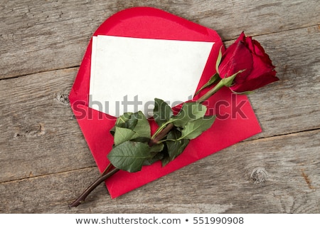 Stock fotó: Love Letter And Rose