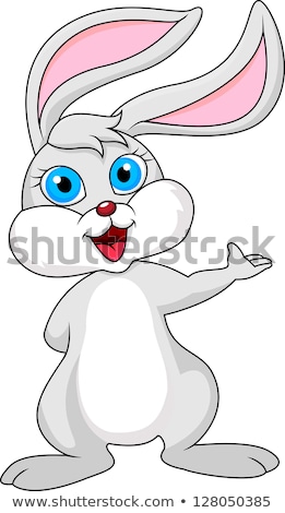 Foto stock: Angry Cartoon Easter Bunny