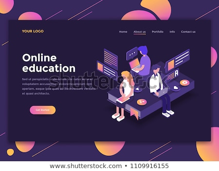 Stock fotó: Digital Classroom Landing Page Template