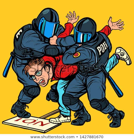 ストックフォト: Police Detain A Protester The Violence Against The Opposition