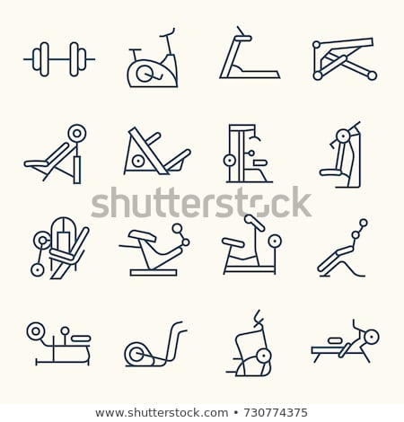 Stockfoto: Weight Lifting Machine Icon Vector Outline Illustration