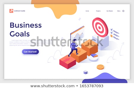 Zdjęcia stock: Goals And Objectives Concept Landing Page